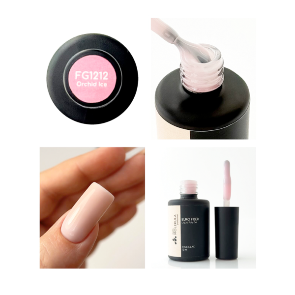 Molekula Euro Fiber Gel FG1212 Orchid Ice - жидкий полигель, холодная орхидея, 12 мл