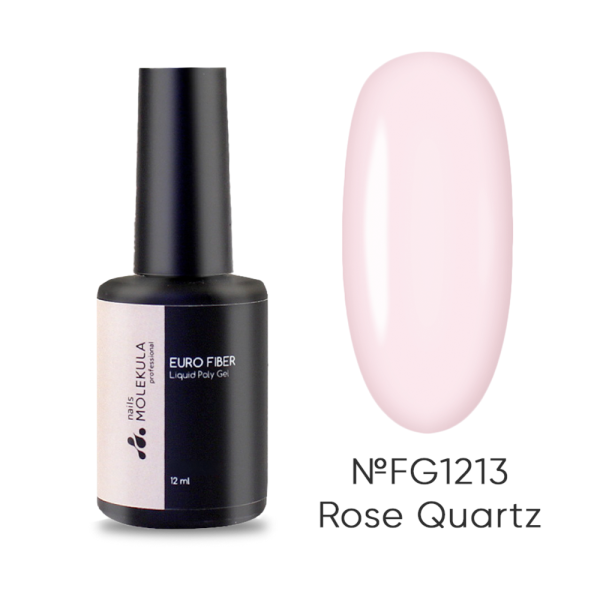 Molekula Euro Fiber Gel FG1213 Rose Quartz - рідкий полігель, рожевий кварц, 12 мл
