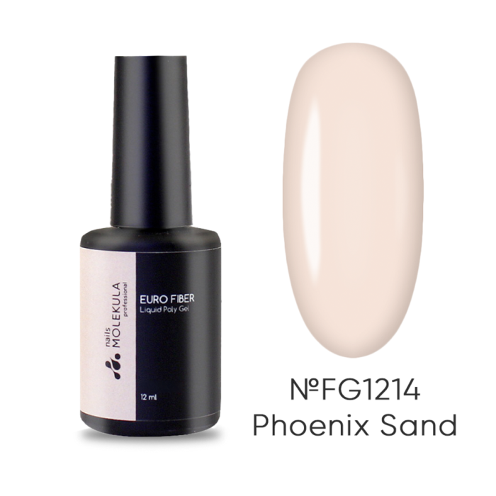 Molekula Euro Fiber Gel FG1214 Phoenix Sand - жидкий полигель, песок феникса, 12 мл
