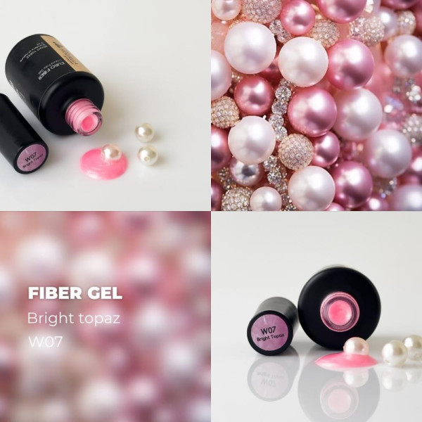 Molekula Euro Fiber Gel № W07 Bright Topaz - жидкий полигель, яркий топаз, 12 мл
