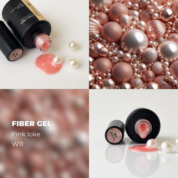 Molekula Euro Fiber Gel № W11 Pink Lake - рідкий полігель, рожеве озеро, 12 мл