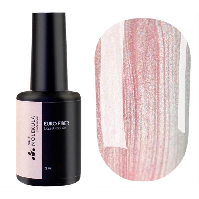 Molekula Euro Fiber Gel № W12 Star Dust - жидкий полигель, звездная пыль, 12 мл