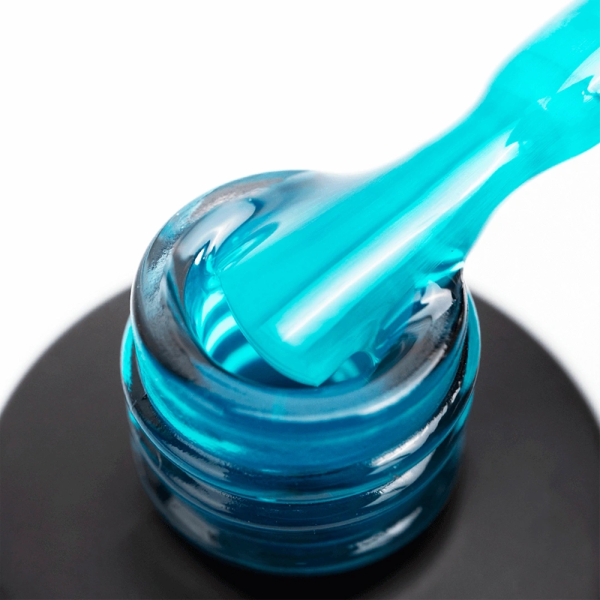 Гель-лак витражный Oxxi Professional Crystal Glass №04, бирюзовый, 10 мл
