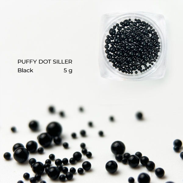 Бульонки для декора Puffy Dot Siller BLACK, 5 г