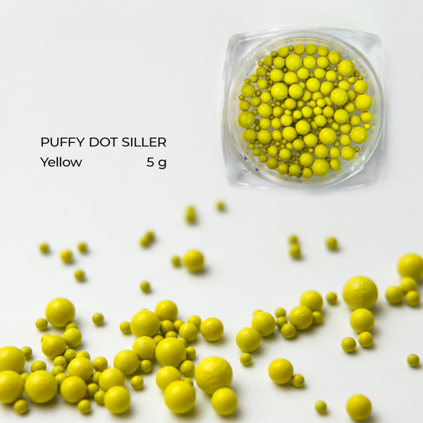 Бульйонки для декору Puffy Dot Siller YELLOW, 5 г