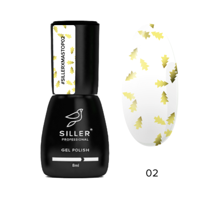 Siller Top Siller XMAS №02 - топ без липкого слоя, золотые ёлочки, 8 мл
