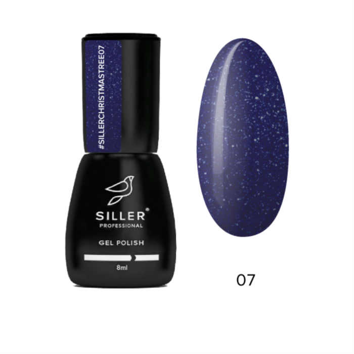 Гель-лак Christmas Tree Siller №07, синій з мікроблиском, 8 мл