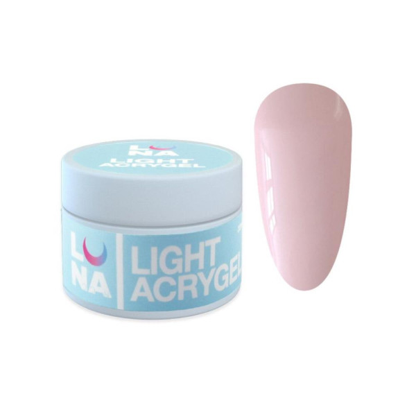 Рідкий акрил-гель LUNA Light Acrygel №04, ніжно-рожевий, 30 мл