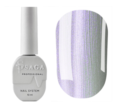 Гель-лак кошачий глаз SAGA Professional Silk Cat №01, с фиолетовым отливом, 10 мл
