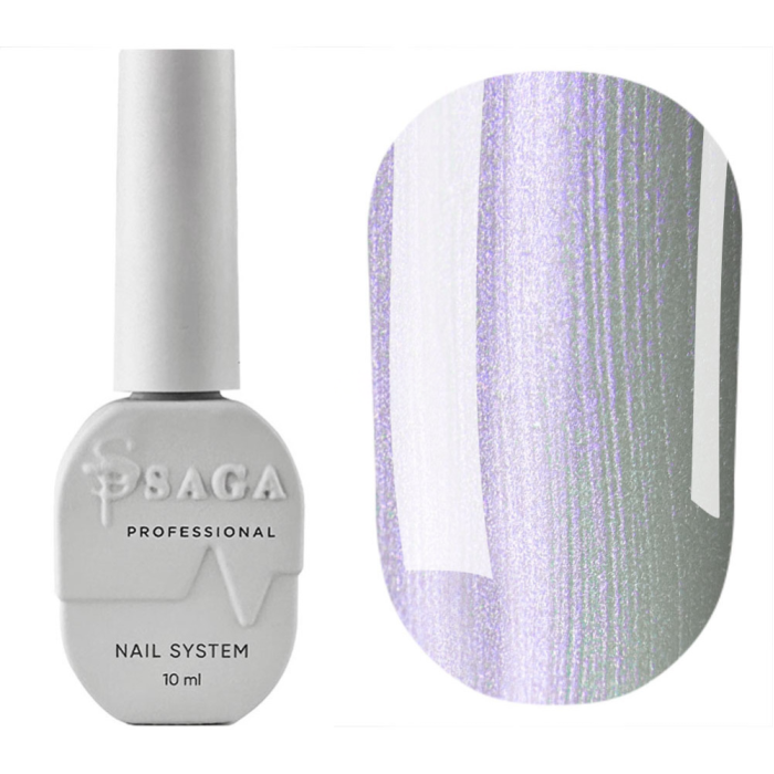 Гель-лак котяче око SAGA Professional Silk Cat №01, з фіолетовим відливом, 10 мл
