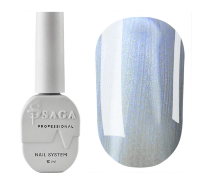Гель-лак котяче око SAGA Professional Silk Cat №07, з синім відливом, 10 мл