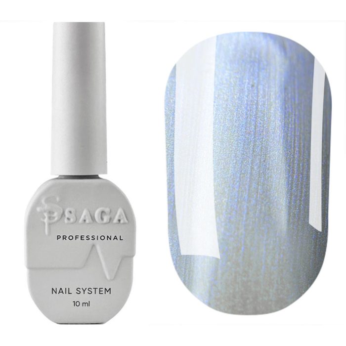Гель-лак котяче око SAGA Professional Silk Cat №07, з синім відливом, 10 мл