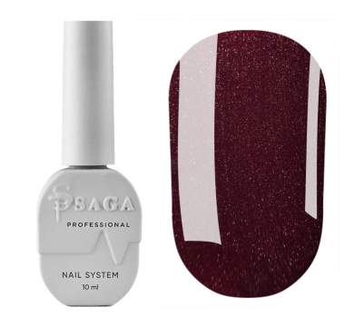 Гель-лак котяче око SAGA Professional Wine Cat №05, стигла вишня, 10 мл
