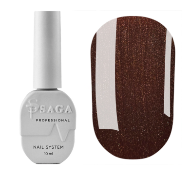 Гель-лак кошачий глаз SAGA Professional Wine Cat №07, шоколадный, 10 мл