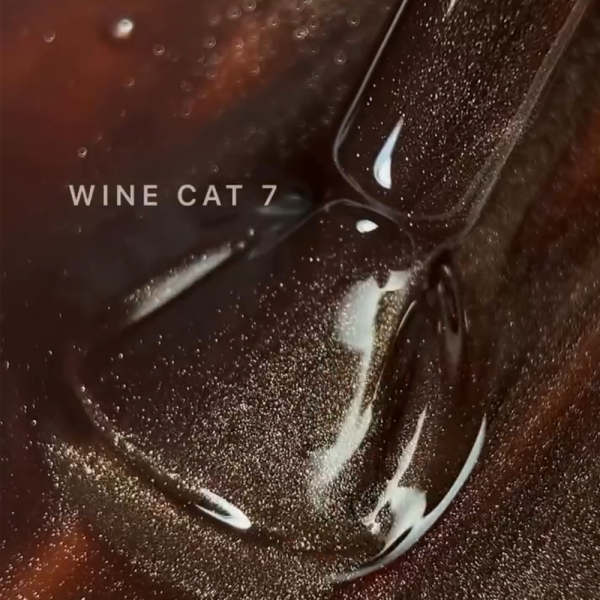 Гель-лак котяче око SAGA Professional Wine Cat №07, шоколадне, 10 мл