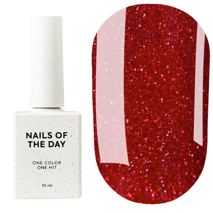 Гель-лак светоотражающий NAILSOFTHEDAY №154 Sangria, красный, 10 мл