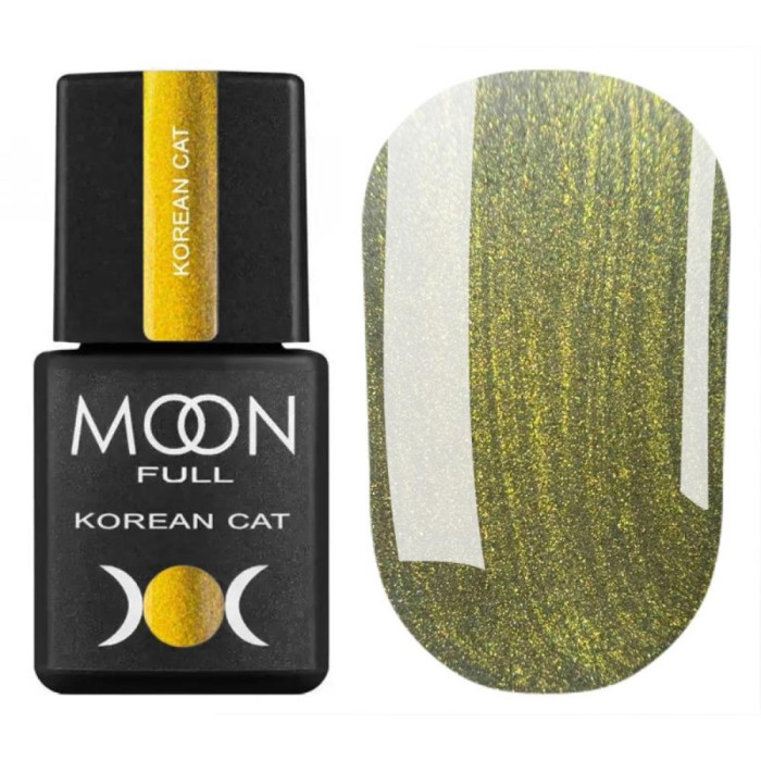 Гель-лак кошачий глаз Moon Full Korean Cat №03, светящийся золотой, 8 мл
