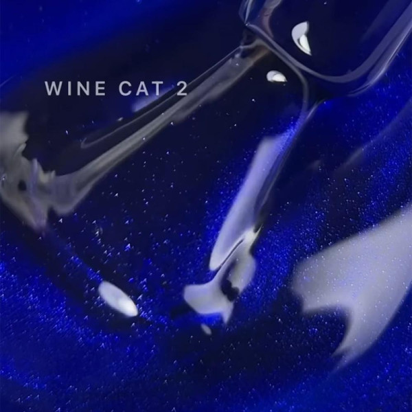 Гель-лак котяче око SAGA Professional Wine Cat №02, синій, 10 мл