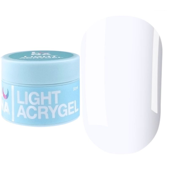 Рідкий акрил-гель LUNA Light Acrygel №02, білий, 30 мл