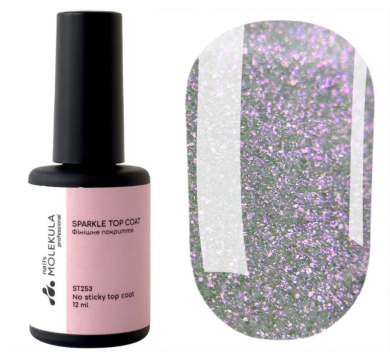 Molekula Sparkle Top No Sticky ST253 - топ без липкого шару, хвіст русалки, фуксія, 12 мл
