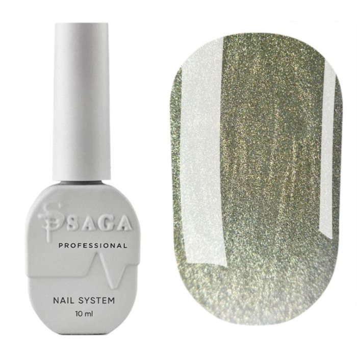 Гель-лак котяче око SAGA Professional Amber Cat №02, шампань, 10 мл