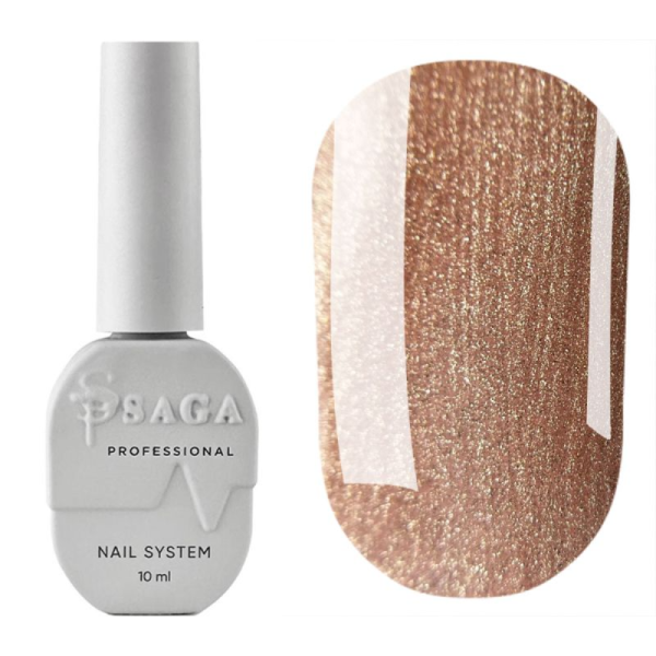 Гель-лак кошачий глаз SAGA Professional Amber Cat №03, светло-персиковый, 10 мл