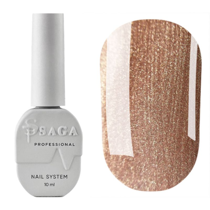 Гель-лак котяче око SAGA Professional Amber Cat №03, світло-персиковий, 10 мл