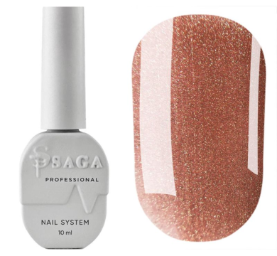 Гель-лак котяче око SAGA Professional Amber Cat №04, персиковий, 10 мл