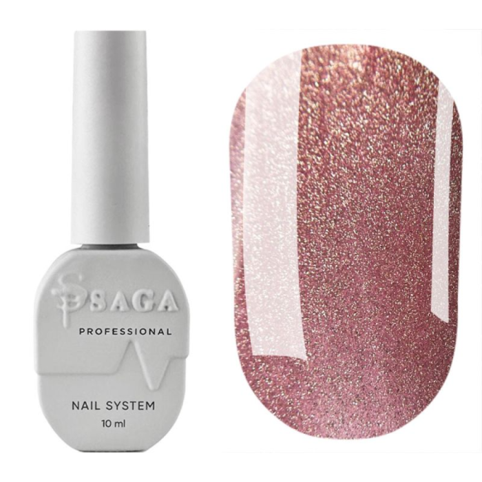 Гель-лак кошачий глаз SAGA Professional Amber Cat №05, фиолетово-розовый, 10 мл