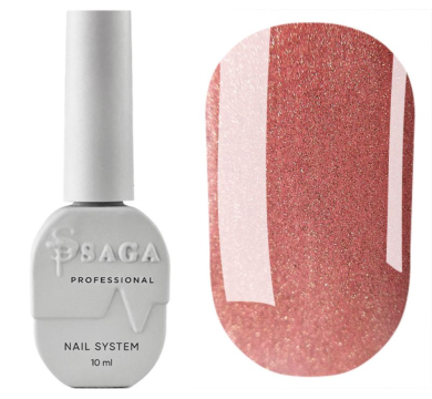 Гель-лак котяче око SAGA Professional Amber Cat №06, барбі, 10 мл