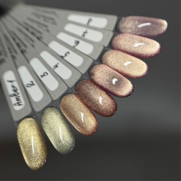 Гель-лак кошачий глаз SAGA Professional Amber Cat №06, барби, 10 мл