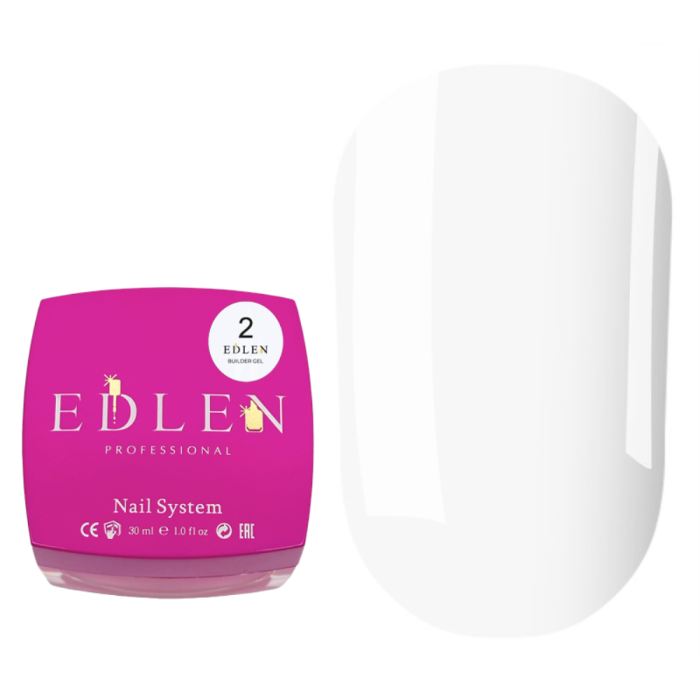 Гель для наращивания Edlen Builder Gel №02, молочный, 30 мл
