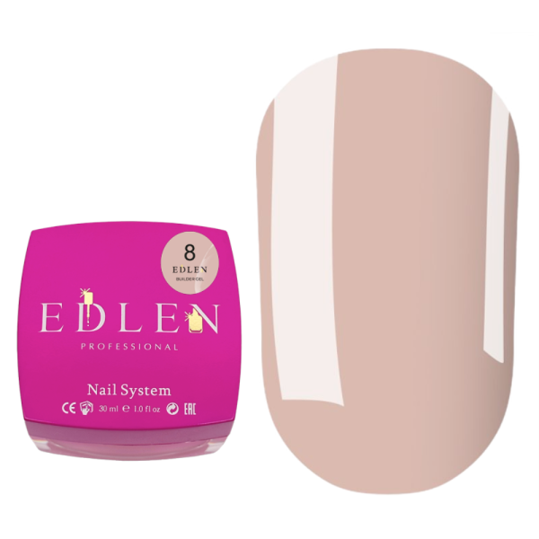 Гель для наращивания Edlen Builder Gel №08, нюдовый, 30 мл