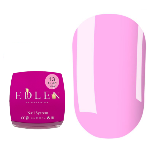 Гель для наращивания Edlen Builder Gel Lollipop №13, розовый, 15 мл