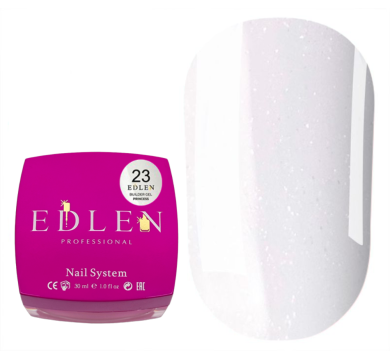 Гель для нарощування Edlen Builder Gel Princess №23, молочний з мікроблиском, 30 мл
