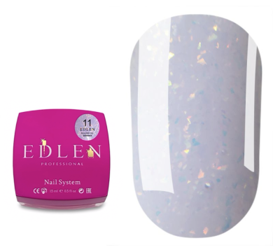 Гель для нарощування Edlen Builder Gel Shimmer №11, ліловий з опалими блискітками, 15 мл
