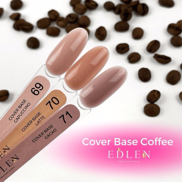 База камуфлирующая Edlen Cover Base Coffee №71, коричнево-молочный Cacao, 9 мл