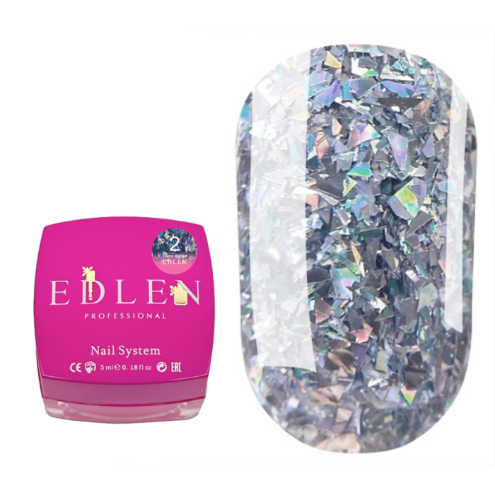 Edlen Disco Glitter №02 - глиттерный гель, голубой, 5 мл