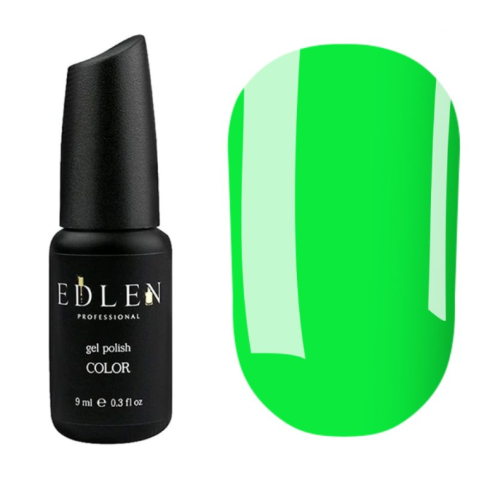 Гель-лак Edlen Color №063, неоновий зелений, 9 мл