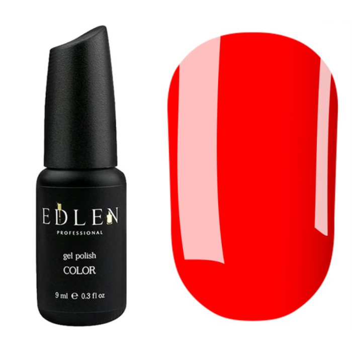 Гель-лак Edlen Color №071, оранжево-червоний неон, 9 мл