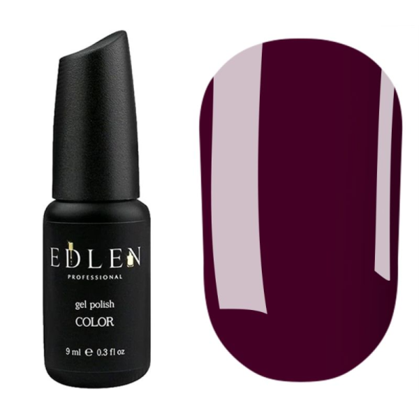 Гель-лак Edlen Color №080, бордово-сливовий, 9 мл