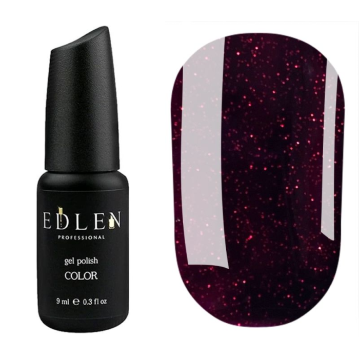 Гель-лак Edlen Color №083, бордово-червоний з мікроблиском, 9 мл