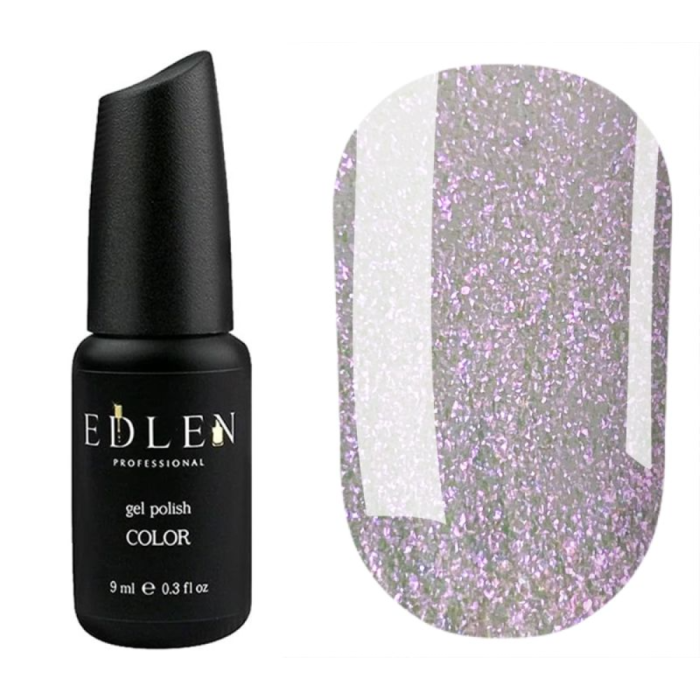 Гель-лак Edlen Color №087, прозорий з фіолетовим шиммером, 9 мл