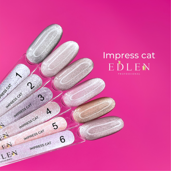 Гель-лак котяче око Edlen Impress Cat Eye №06 кришталеве, фіолетовий, 9 мл