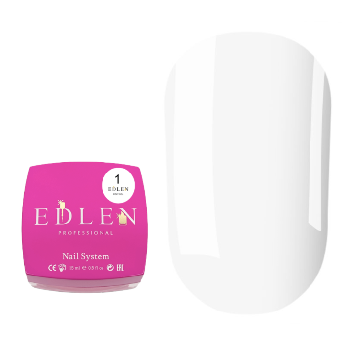 Edlen Poly Gel №01 - полигель, прозрачный, 15 мл