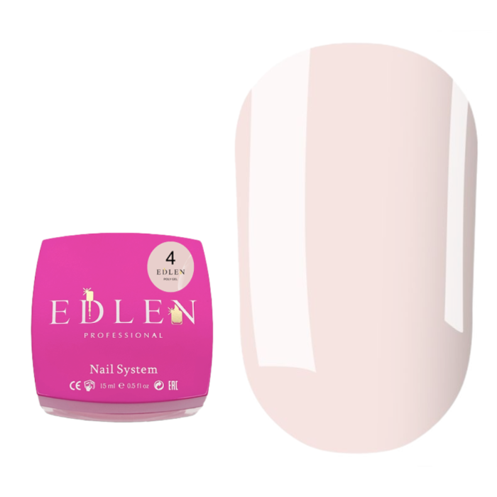 Edlen Poly Gel №04 - полигель, светло-бежевый, 15 мл