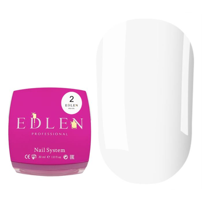 Edlen Poly Gel №02 - полігель, молочний, 30 мл