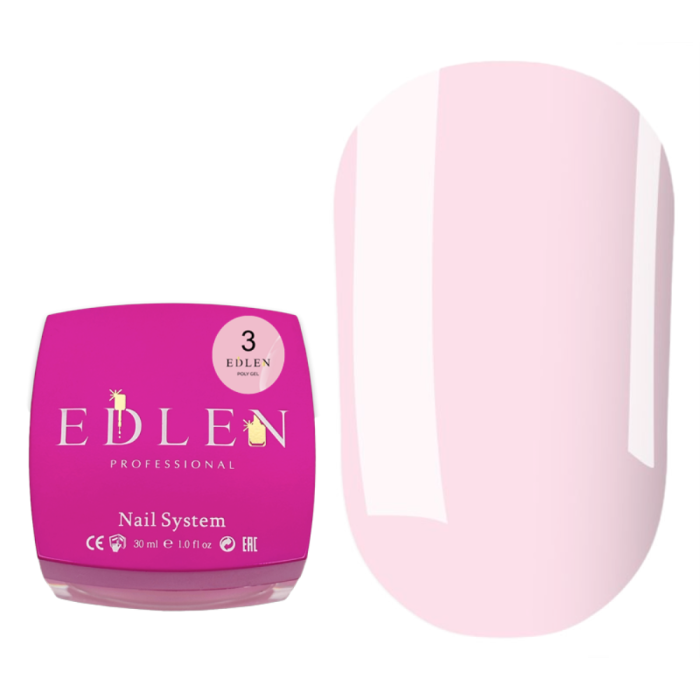 Edlen Poly Gel №03 - полигель, нежно-розовый, 30 мл