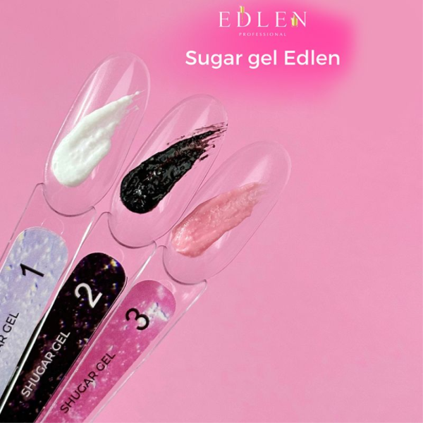 Edlen Sugar Gel № 02 - гель для дизайна, черный, 5 мл