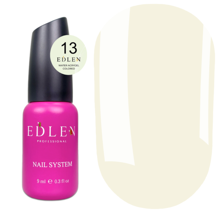 Edlen Water Acrygel Colored №13 - жидкий акрил-гель, ванильный, 9 мл